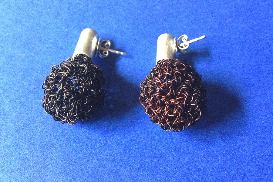 Ohrstecker Silber Kupferdraht