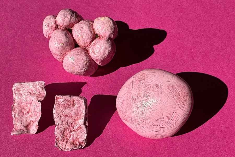 Broschen Ohrstecker Pappmaché